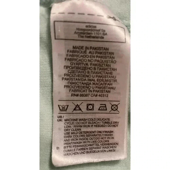 Adidas Originals Linear Logo Trefoil T-Shirt Men’s Medium Mint - Picture 5 of 6